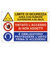 Cartello 'Limite di sicurezza, area con