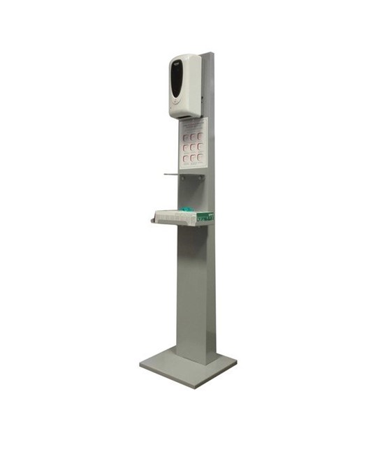 Piantana per creare un punto di sanificazione mani. Con dosatore automatico. Piantana per creare un punto di sanificazione mani. Con dosatore automatico.