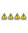 Etichette adesive 'danger'  formato 250x80 mm