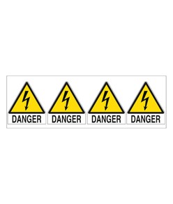 Etichette adesive 'danger'  formato 250x80 mm