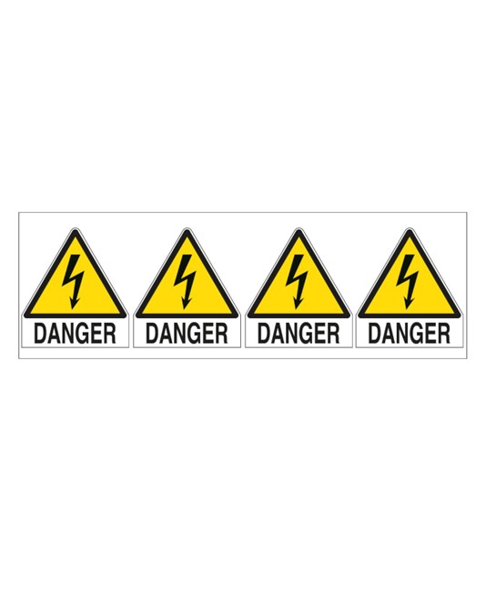 Etichette adesive 'danger' formato 250x80 mm Etichette adesive 'danger' formato 250x80 mm