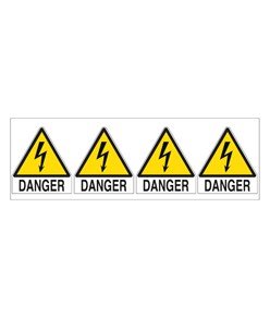 Etichette adesive 'danger'  formato 250x80 mm