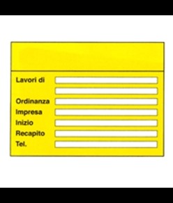 Pannello informativo di cantiere. Dim. 200x150cm