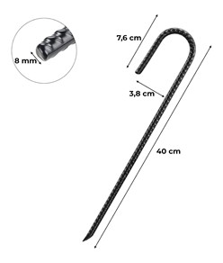 10 picchetti per ancoraggio a terra