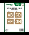 Kit dime con lettere XL dalla A alla H Ampere