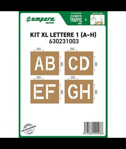 Kit dime con lettere XL dalla A alla H Ampere