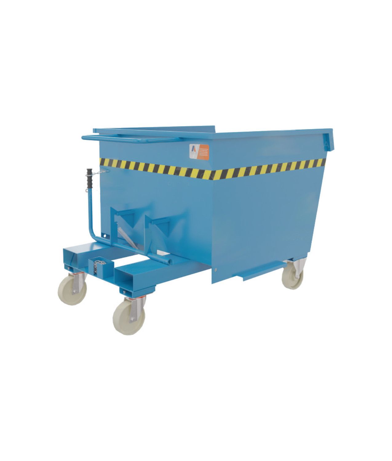 Benna ribaltabile con ruote