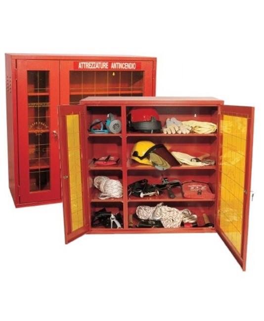 Armadio a muro per attrezzi antincendio 2 ante con lastre frangibili Armadio a muro per attrezzi antincendio 2 ante con lastre frangibili