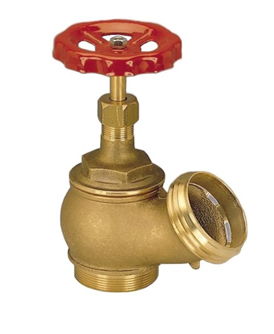 Rubinetto idrante a 45° per naspo antincendio Rubinetto idrante a 45° per naspo antincendio