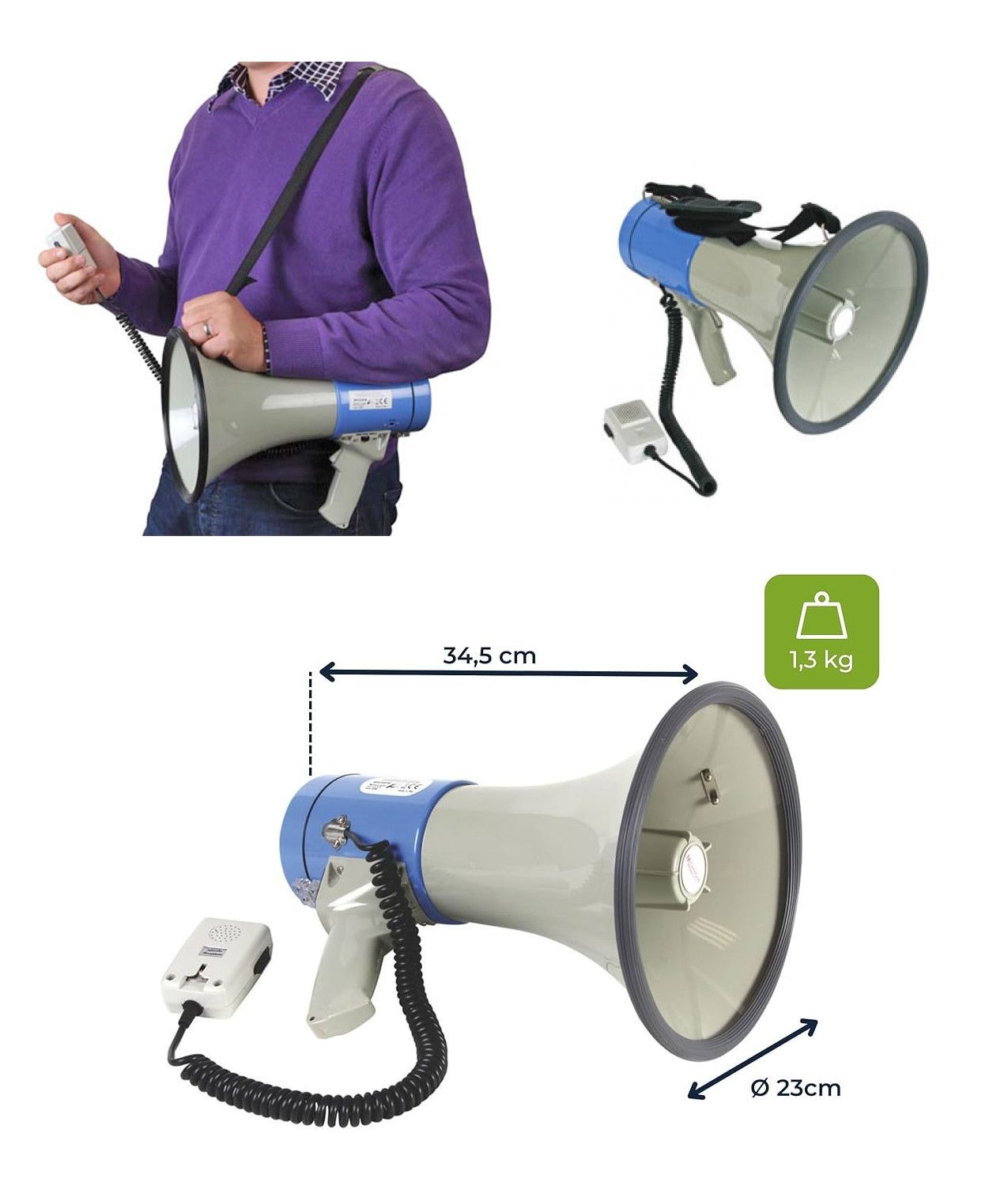 Megafono professionale con microfono