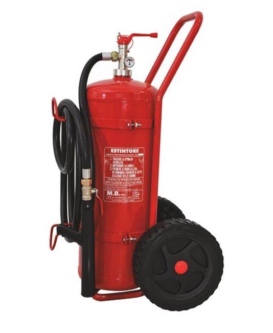 Estintore carrellato a polvere per metalli Estintore carrellato a polvere per metalli