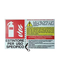 Cartello estintore per uso specifico