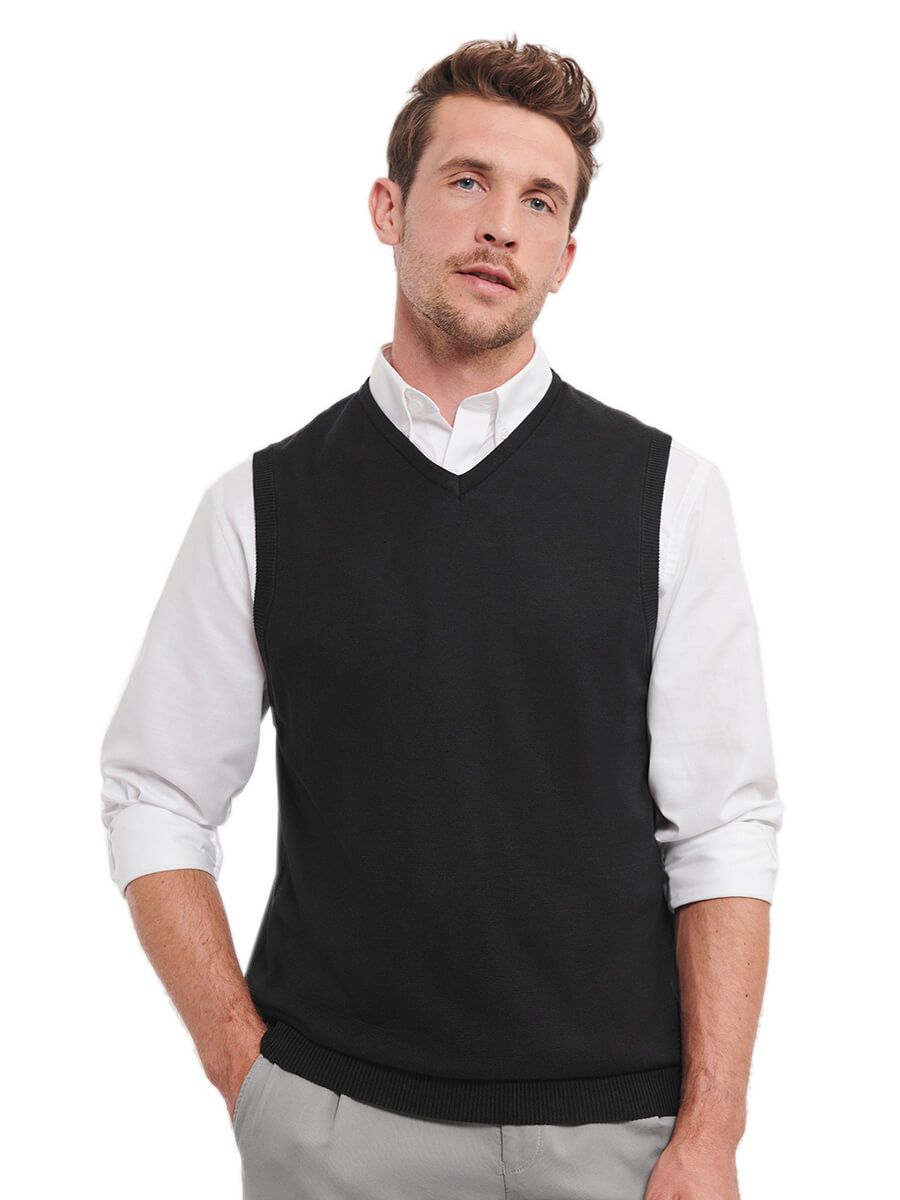 PULLOVER UNISEX SMANICATO COLLO A V Russell