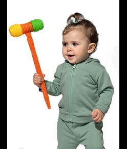 FELPA BABY CAPPUCCIO E ZIP LEGGERA FRENCH TERRY JHK