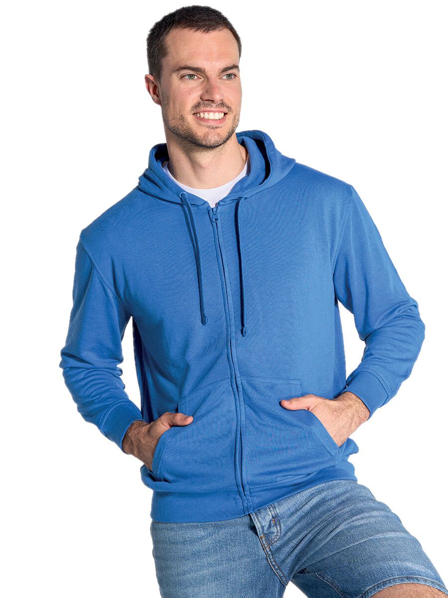 FELPA UOMO CAPPUCCIO E ZIP LEGGERA FRENCH TERRY JHK