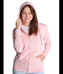 FELPA DONNA CAPPUCCIO E ZIP LEGGERA FRENCH TERRY JHK