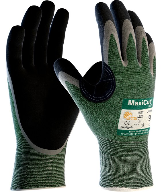 guanti da lavoro con palmo rivestito ATG MaxiCut Oil