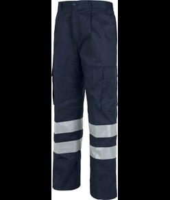 Pantalone multitasche bande rifrangenti Workteam
