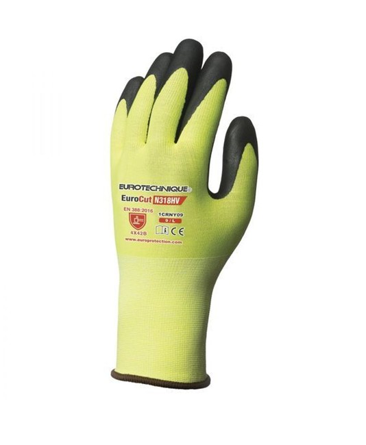 guanti da lavaoro antitaglio alta visibilità Coverguard Eurocut N318HV guanti da lavaoro antitaglio alta visibilità Coverguard Eurocut N318HV