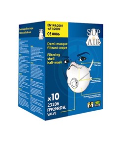 box da 10 mascherine FFP2 antipolvere con filtro Coverguard MO23206 box da 10 mascherine FFP2 antipolvere con filtro Coverguard MO23206