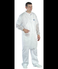 camici monouso in polipropilene con zip Coverguard White SPP Coat