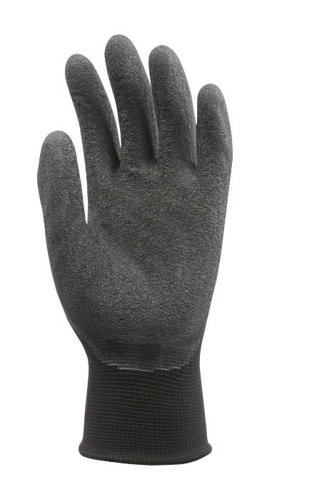 guanti nylon grigio/nero