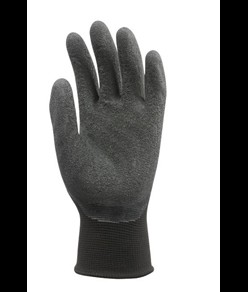 guanti nylon grigio/nero