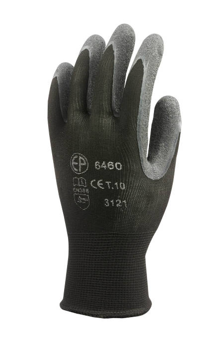 guanti nylon grigio/nero