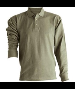 Polo manica lunga in cotone piquet  in offerta