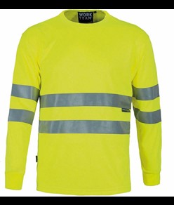 T-shirt due bande sul petto e sulle maniche Workteam