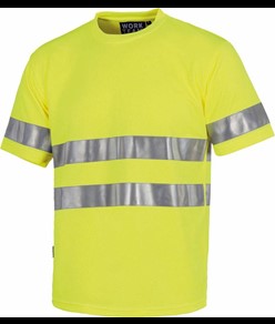 T-shirt manica corta bande rifrangenti Workteam