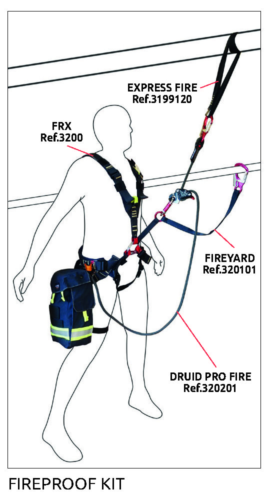Kit di discesa ignifugo Camp DRUID PRO FIRE