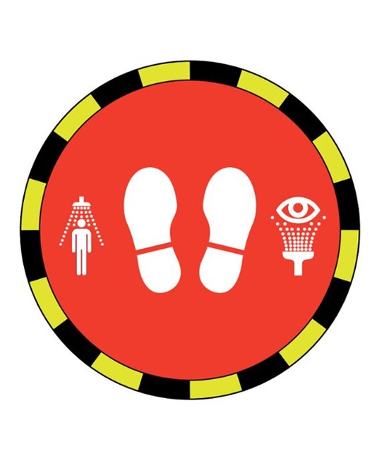 Adesivo antiscivolo per doccia o lavaocchi di emergenza Safemax Adesivo antiscivolo per doccia o lavaocchi di emergenza Safemax