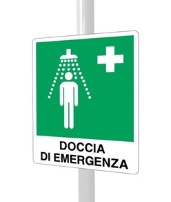 Cartello doccia di emergenza