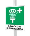 Cartello segnaletico lavaocchi di emergenza