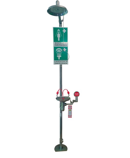 Doccia e lavaocchi di emergenza in acciaio inox Safemax Doccia e lavaocchi di emergenza in acciaio inox Safemax