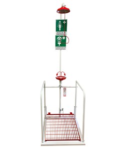 Doccia lavaocchi di emergenza a pedana Safemax