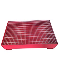 Vasca di raccolta in acciaio per 2 fusti Safemax 220 litri