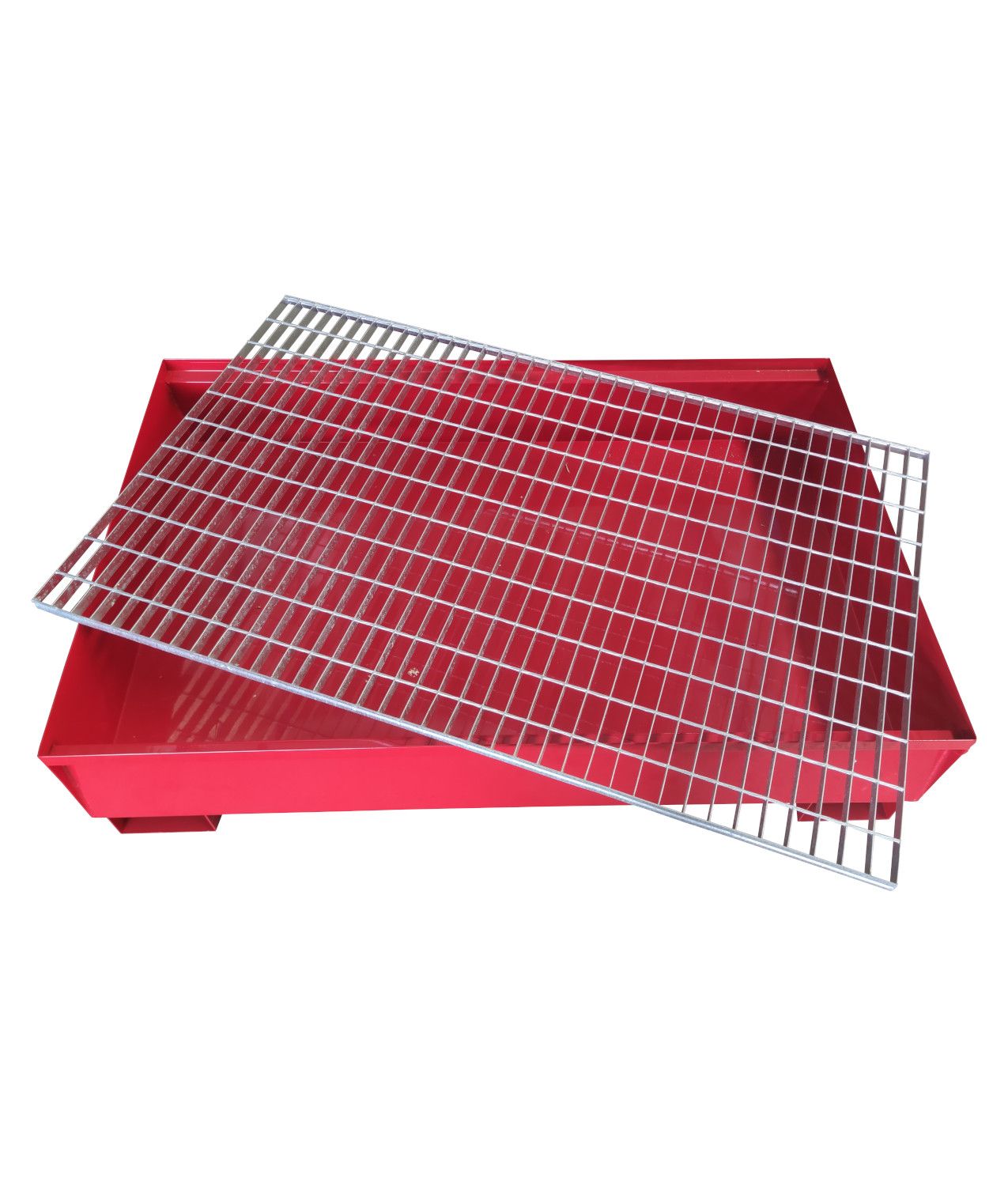 Vasca di raccolta in acciaio per 2 fusti Safemax 220 litri