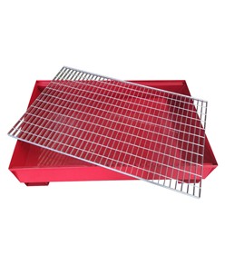 Vasca di raccolta in acciaio per 2 fusti Safemax 220 litri