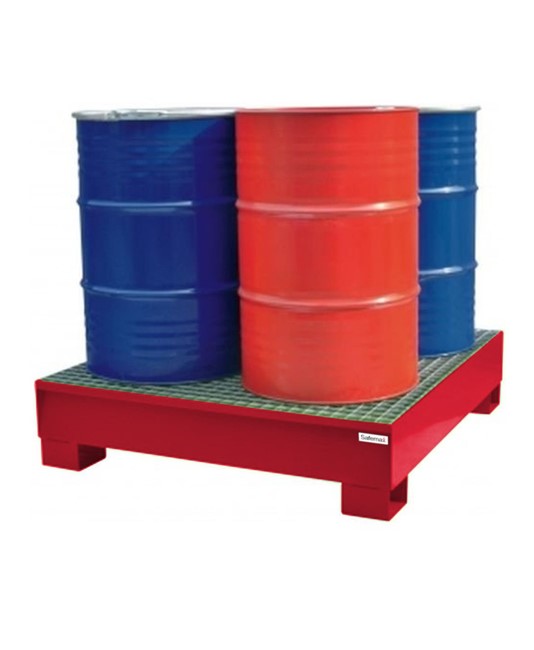 Vasca di raccolta in acciaio per 4 fusti Safemax con capacità 330 litri Vasca di raccolta in acciaio per 4 fusti Safemax con capacità 330 litri
