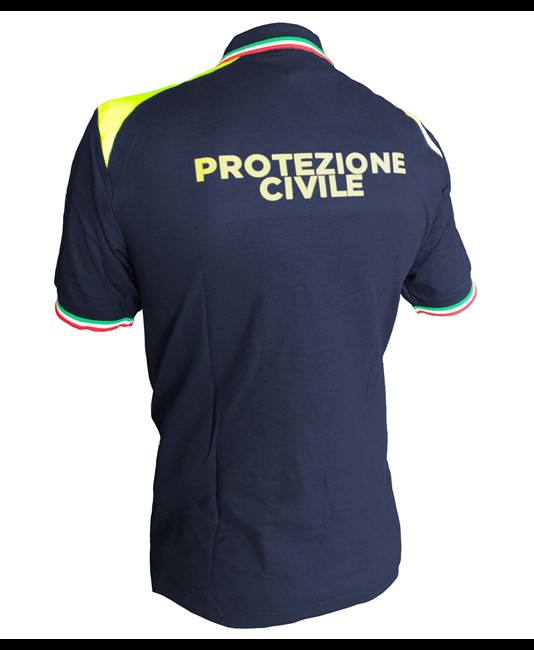 Polo in cotone Safemax con scritta Protezione Civile