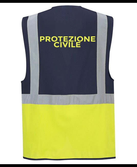Gilet alta visibilità Safemax personalizzato per protezione civile