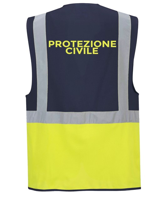 Gilet alta visibilità Safemax personalizzato per protezione civile Gilet alta visibilità Safemax personalizzato per protezione civile