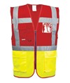 Gilet alta visibilità Safemax personalizzato per squadra antincendio Gilet alta visibilità Safemax personalizzato per squadra antincendio