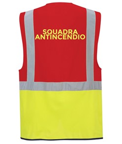 Gilet alta visibilità Safemax personalizzato per squadra antincendio