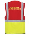 Gilet alta visibilità Safemax personalizzato per squadra antincendio Gilet alta visibilità Safemax personalizzato per squadra antincendio