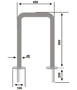 Archetto parapedonale Safemax in acciaio inox Archetto parapedonale Safemax in acciaio inox