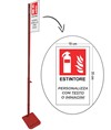 Piantana telescopica porta estintore Safemax Piantana telescopica porta estintore Safemax