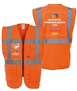 Gilet personalizzato con stampa frontale e sul retro Gilet personalizzato con stampa frontale e sul retro